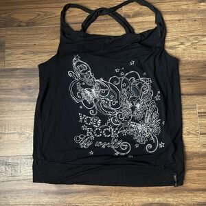 Love & Legends Womens Whimsigoth Tank Top 2X Grunge Fairy Y2K McBling Rhinestone